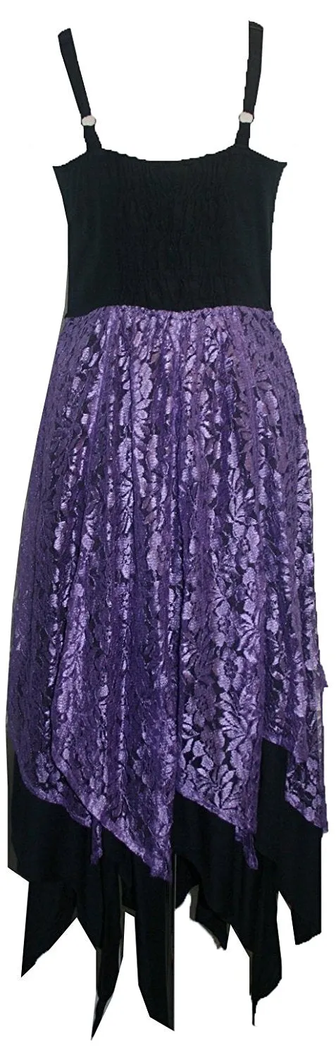 008 DR Net Overlay Spaghetti Strap corset Summer Mid Calf Dress
