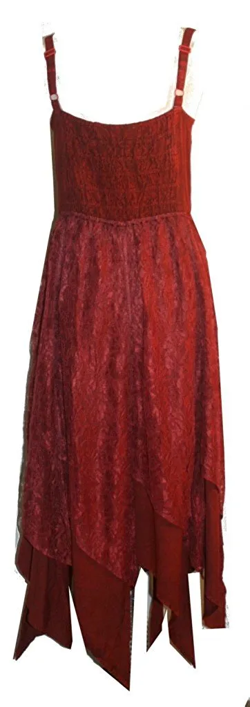 008 DR Net Overlay Spaghetti Strap corset Summer Mid Calf Dress