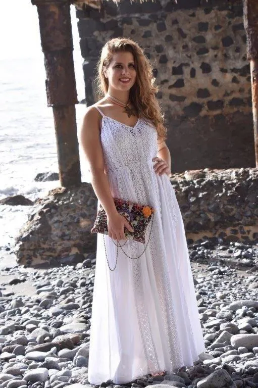 3908 DR Medieval Net Spaghetti Strap Net Overlay Sun Dress