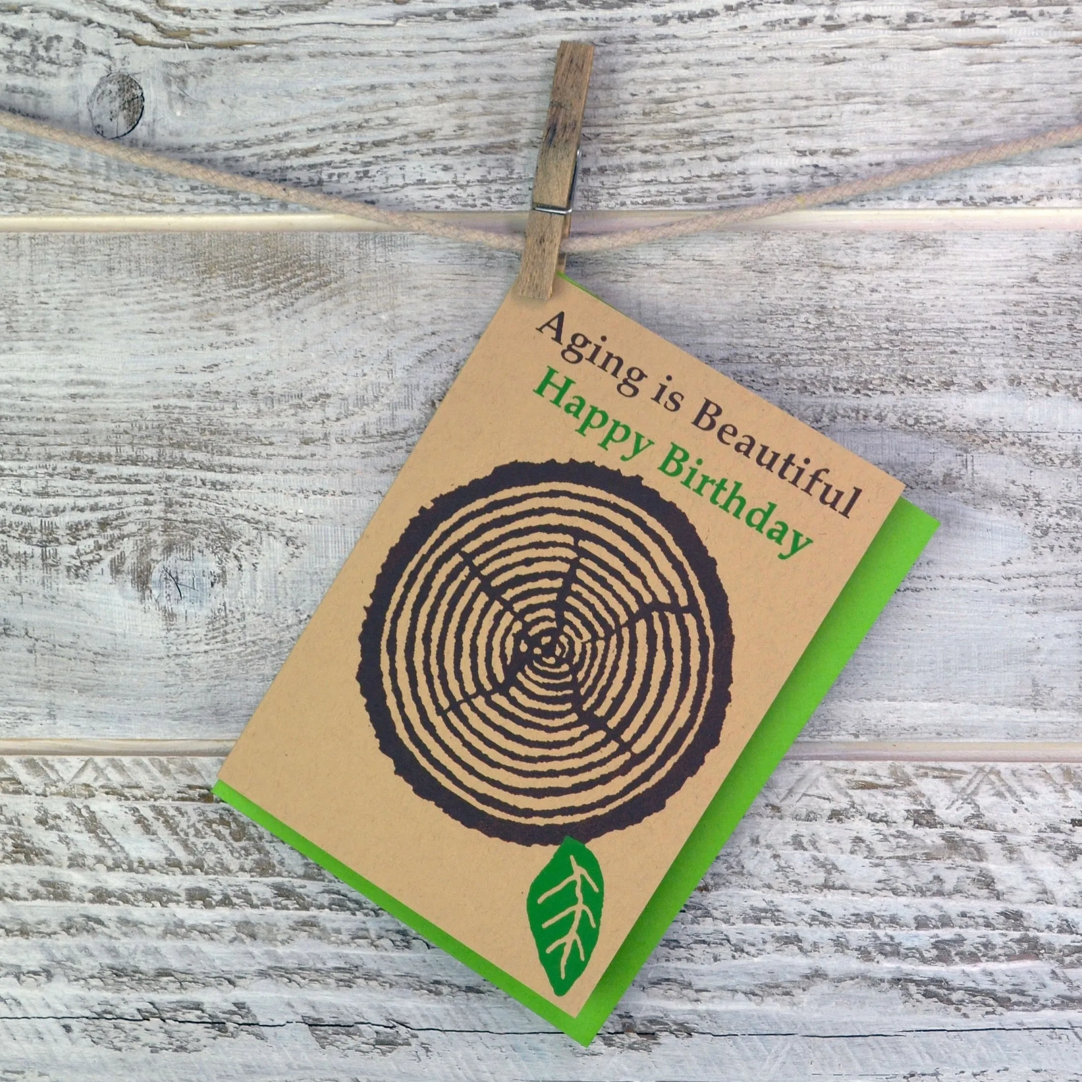 Aging is Beautiful Happy Birthday Blank Card