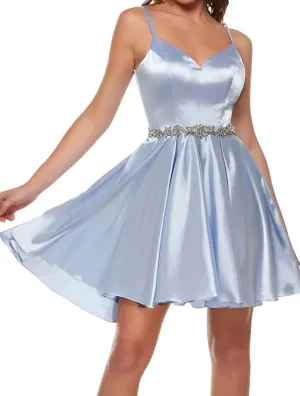 Alyce Paris - Beaded Waist Double Strap Dress