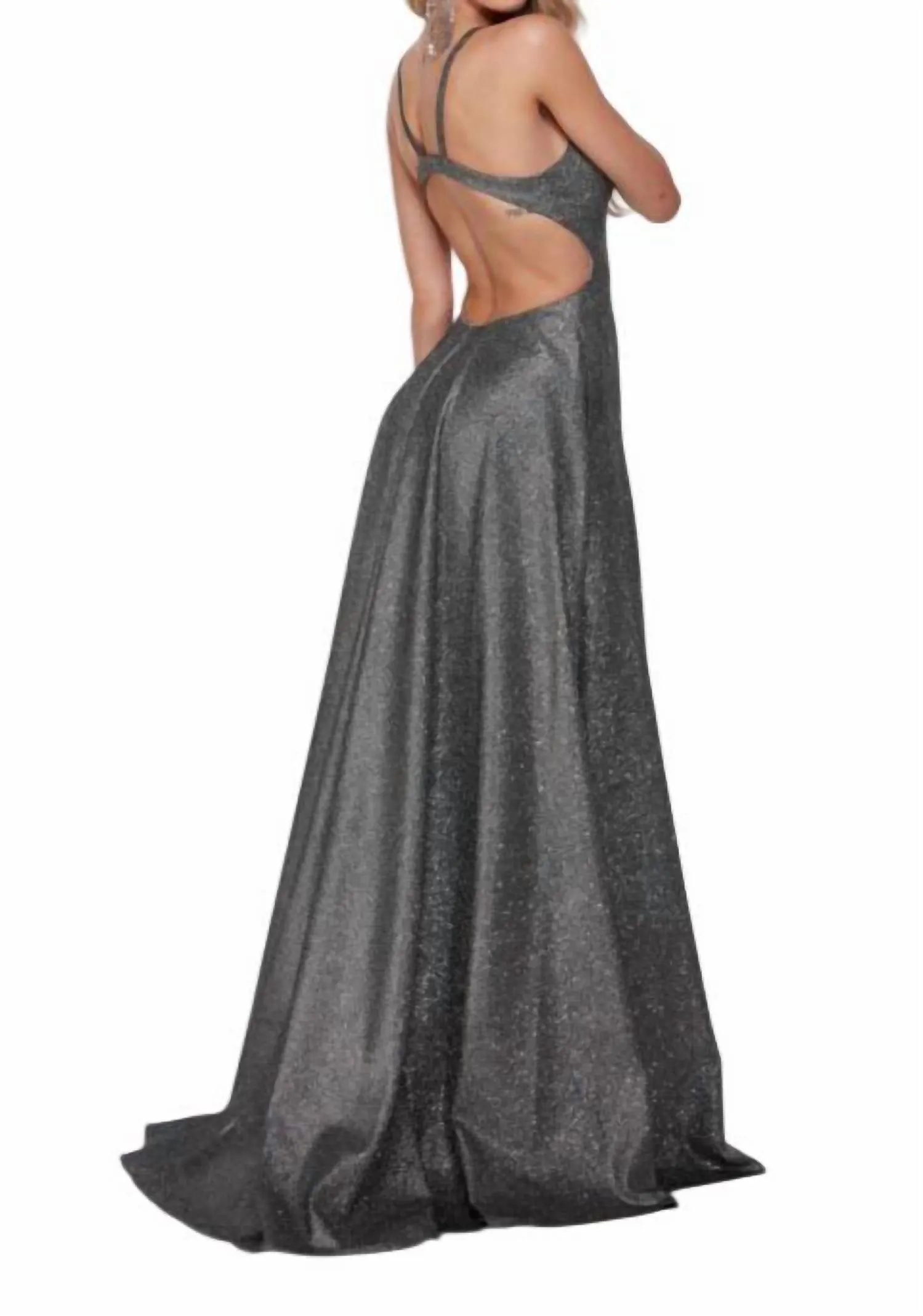 Alyce Paris - Metallic Sparkle A-Line Prom Dress
