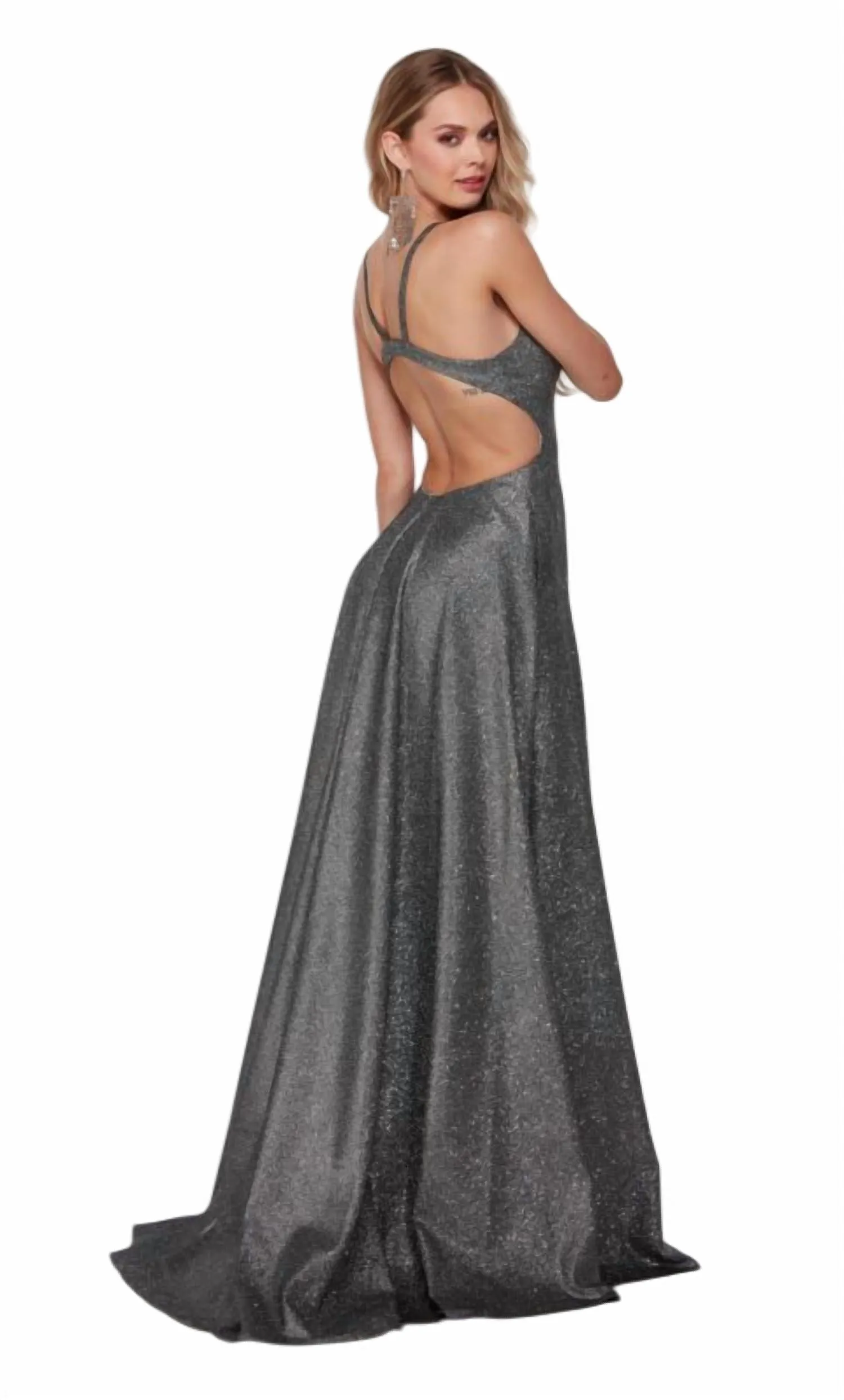Alyce Paris - Metallic Sparkle A-Line Prom Dress