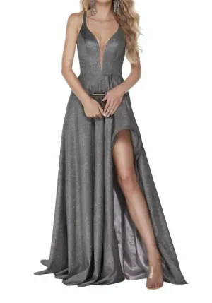 Alyce Paris - Metallic Sparkle A-Line Prom Dress
