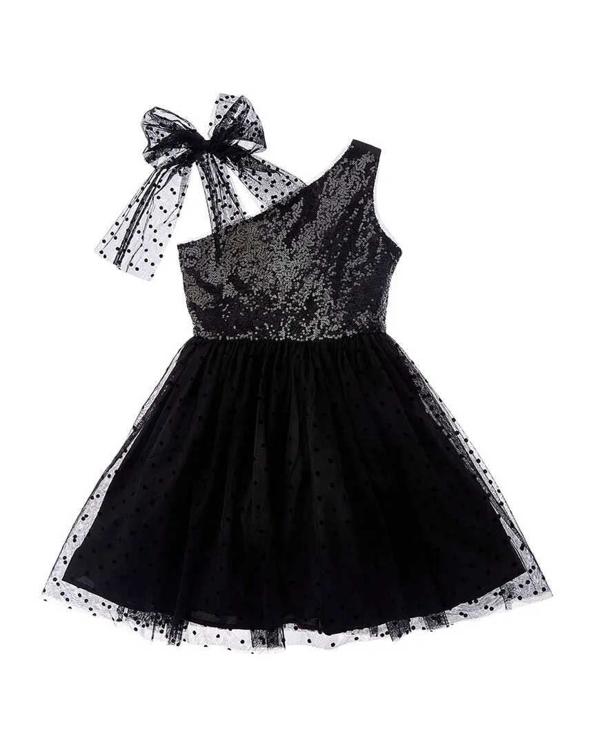 Badgley Mischka One-Shoulder Sequin Dress