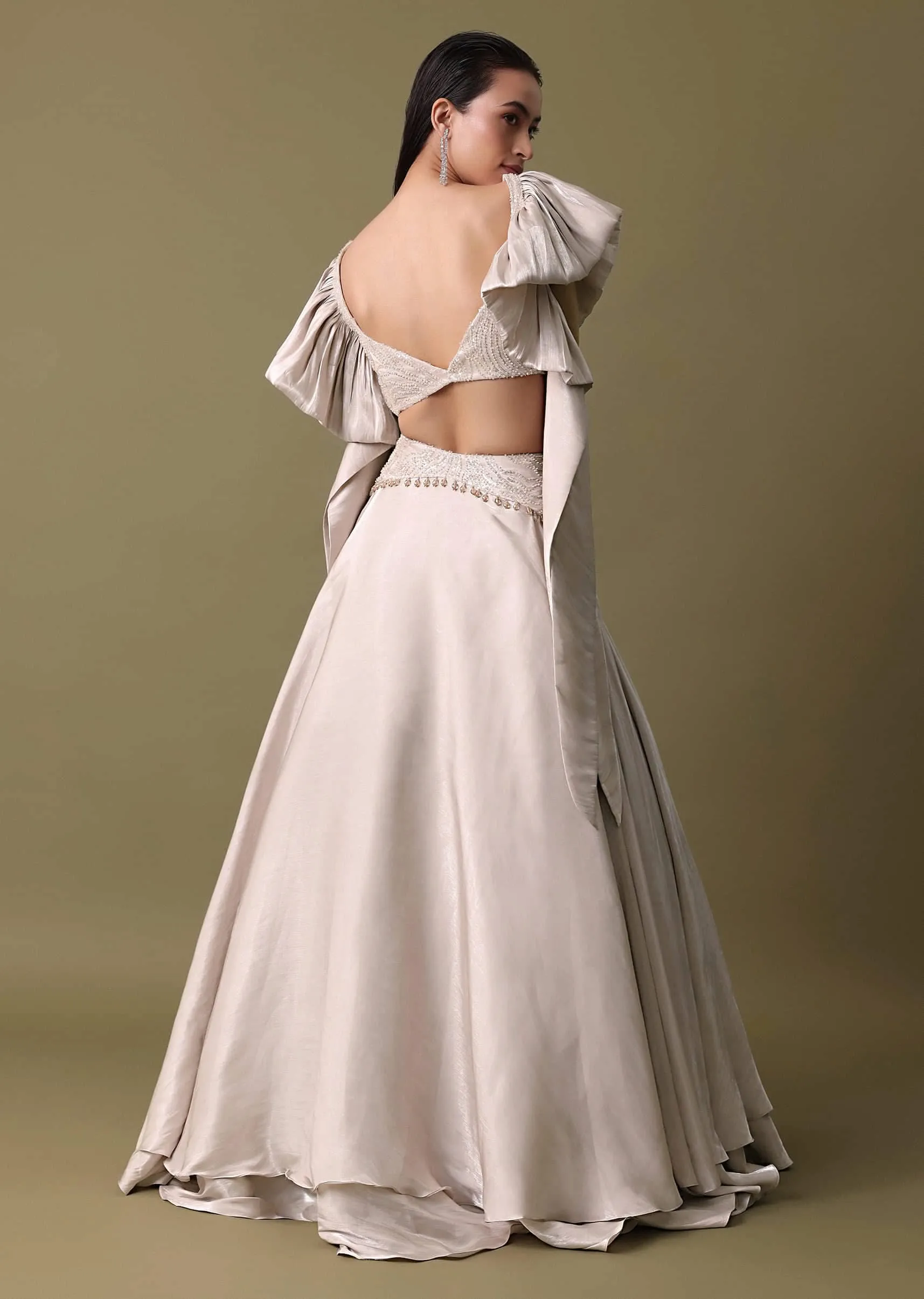 Double Layered Skirt With Lilac Frill Blouse