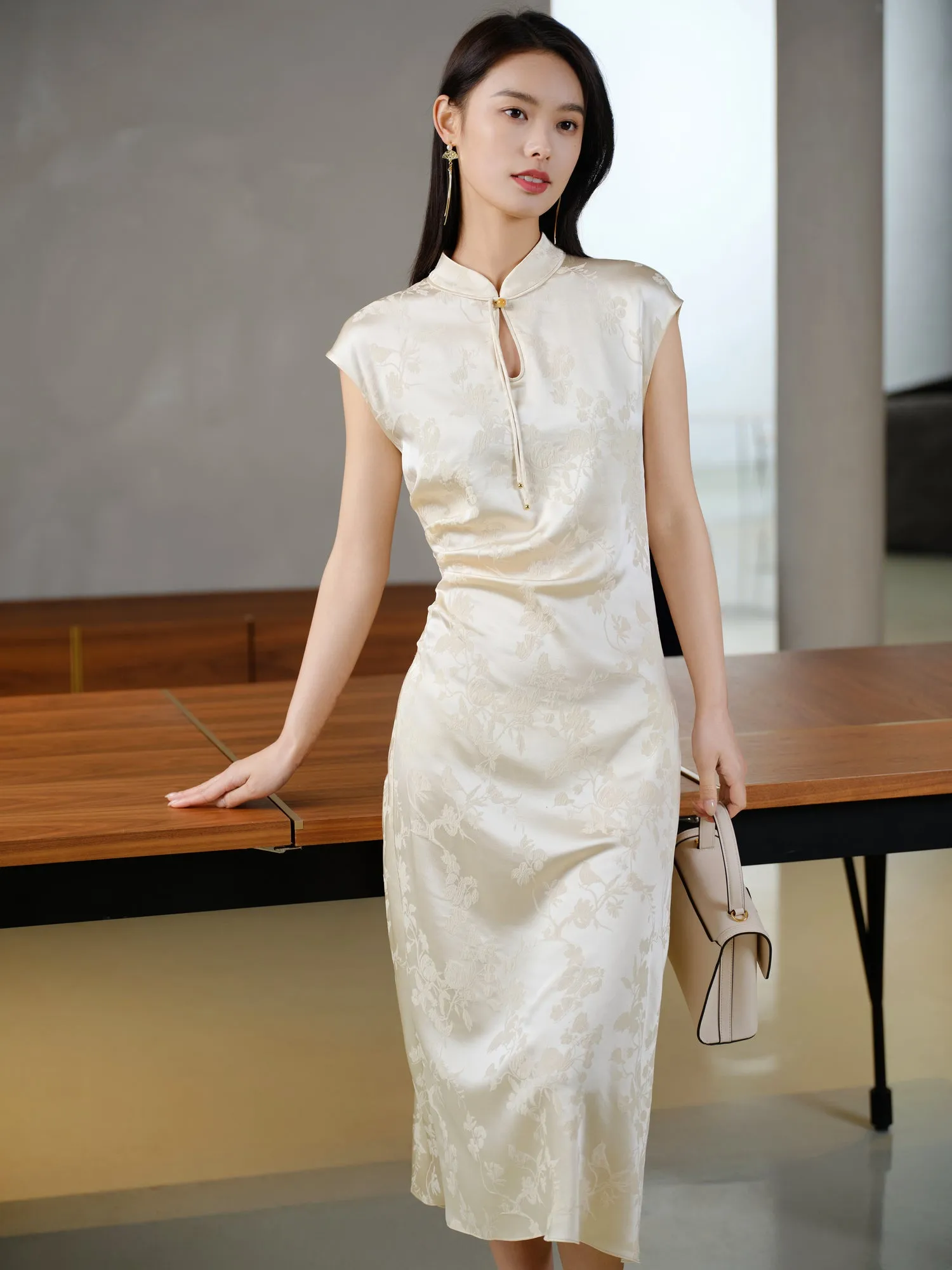 EP YAYING Traditional Style Silk Dress
