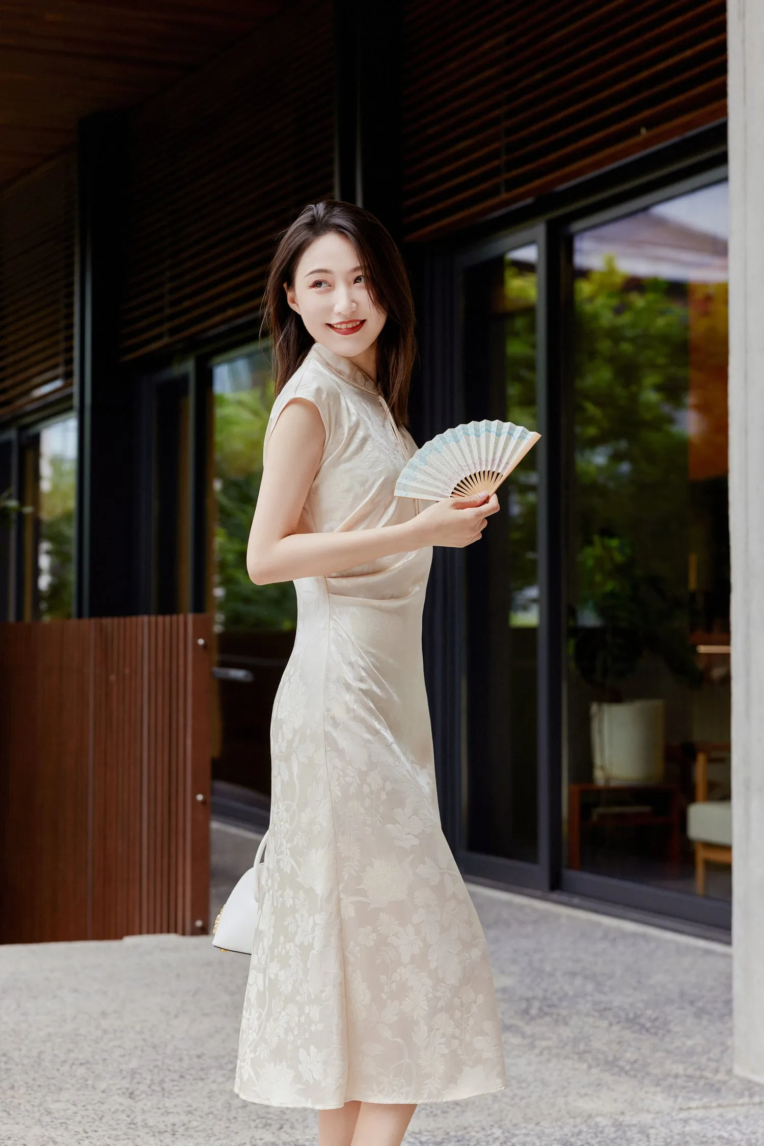 EP YAYING Traditional Style Silk Dress