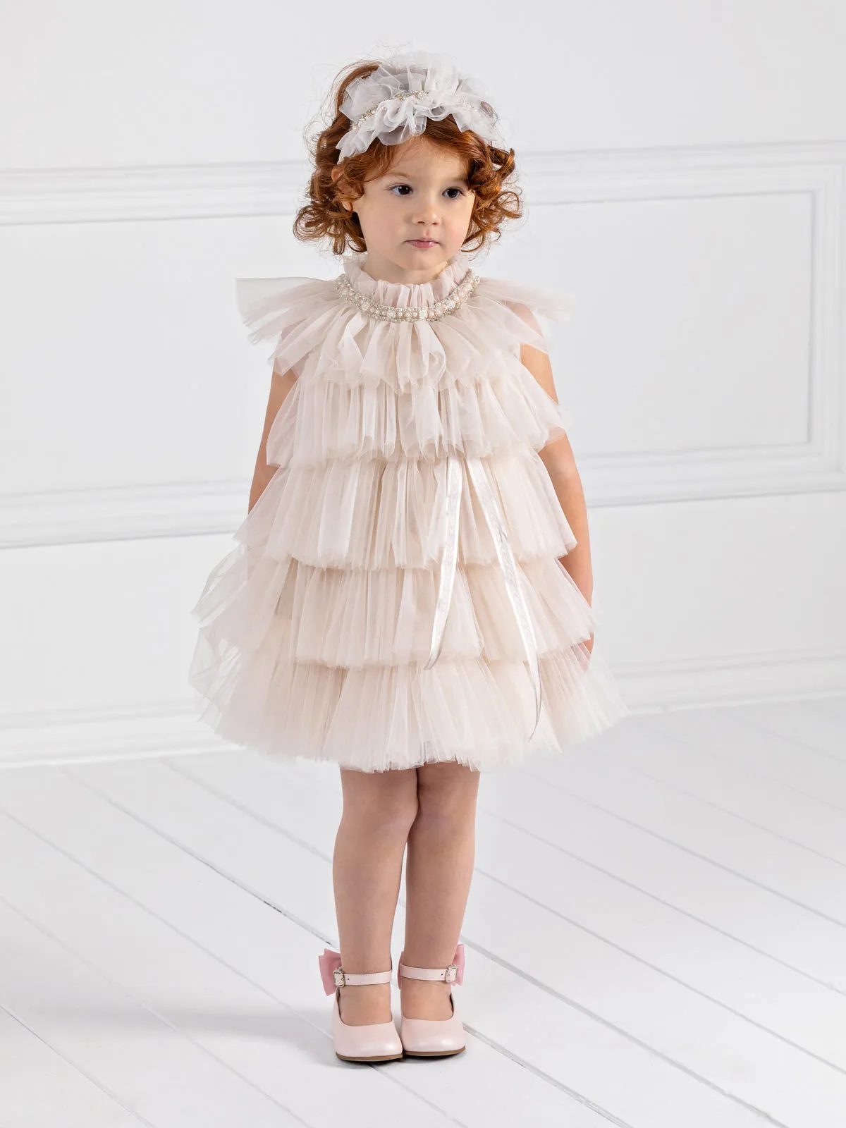 Girl's baptism sleeveless dress - SOUSOU