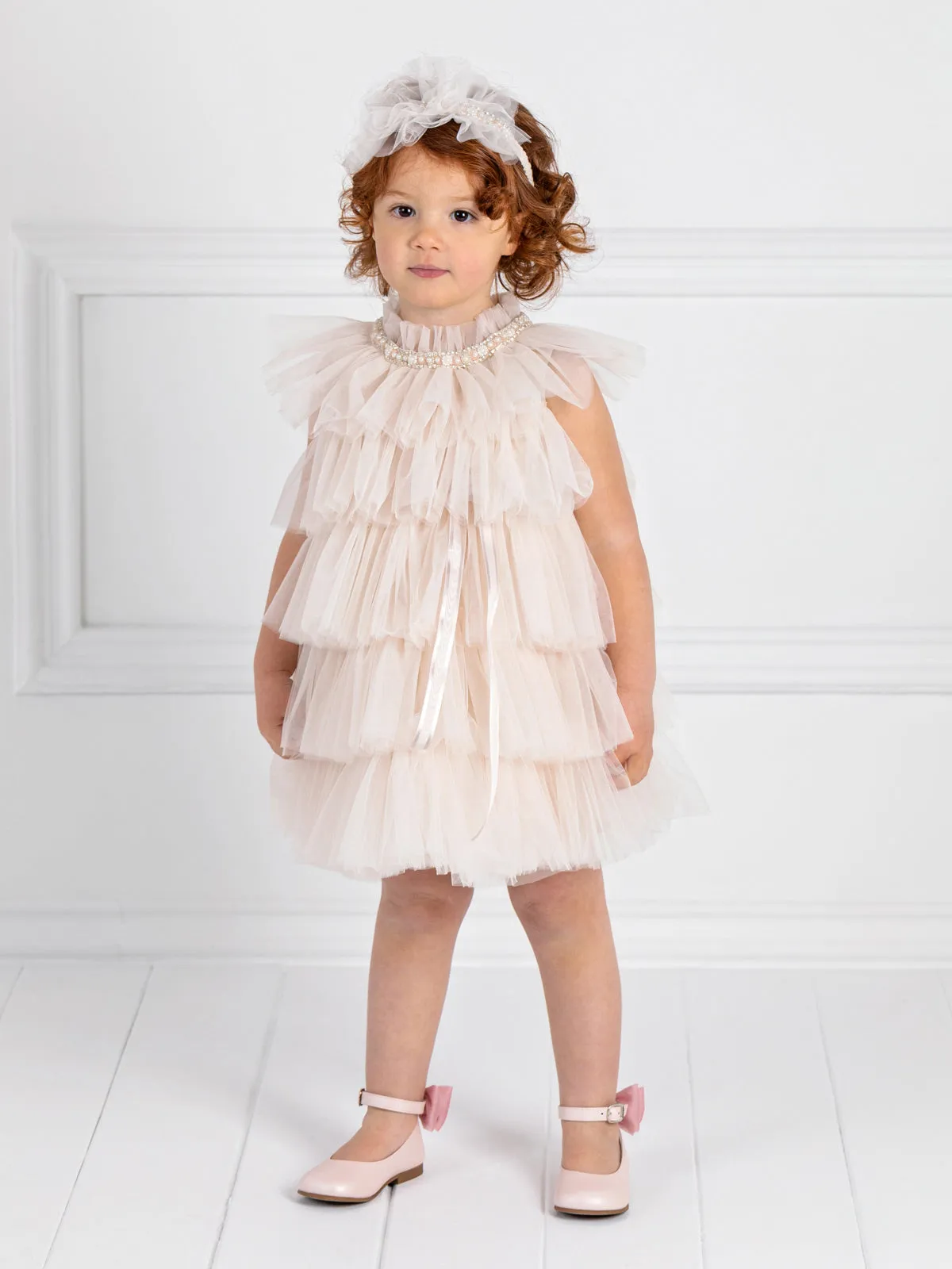 Girl's baptism sleeveless dress - SOUSOU