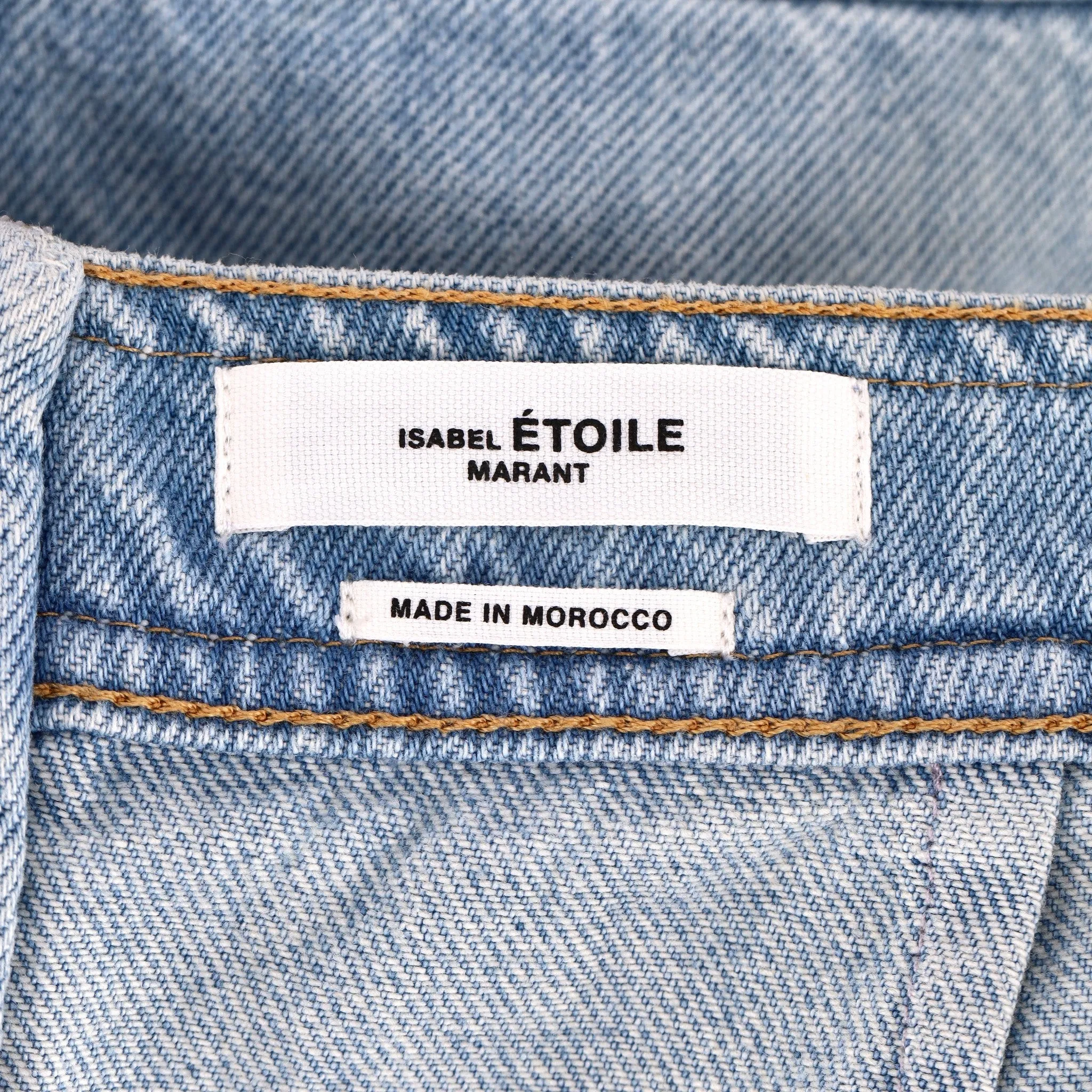 Isabel Marant Etolie Cotton Denim Ruffle Skirt. Size 40FR