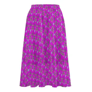 Layered Chiffon Skirt Fuchsia Floral