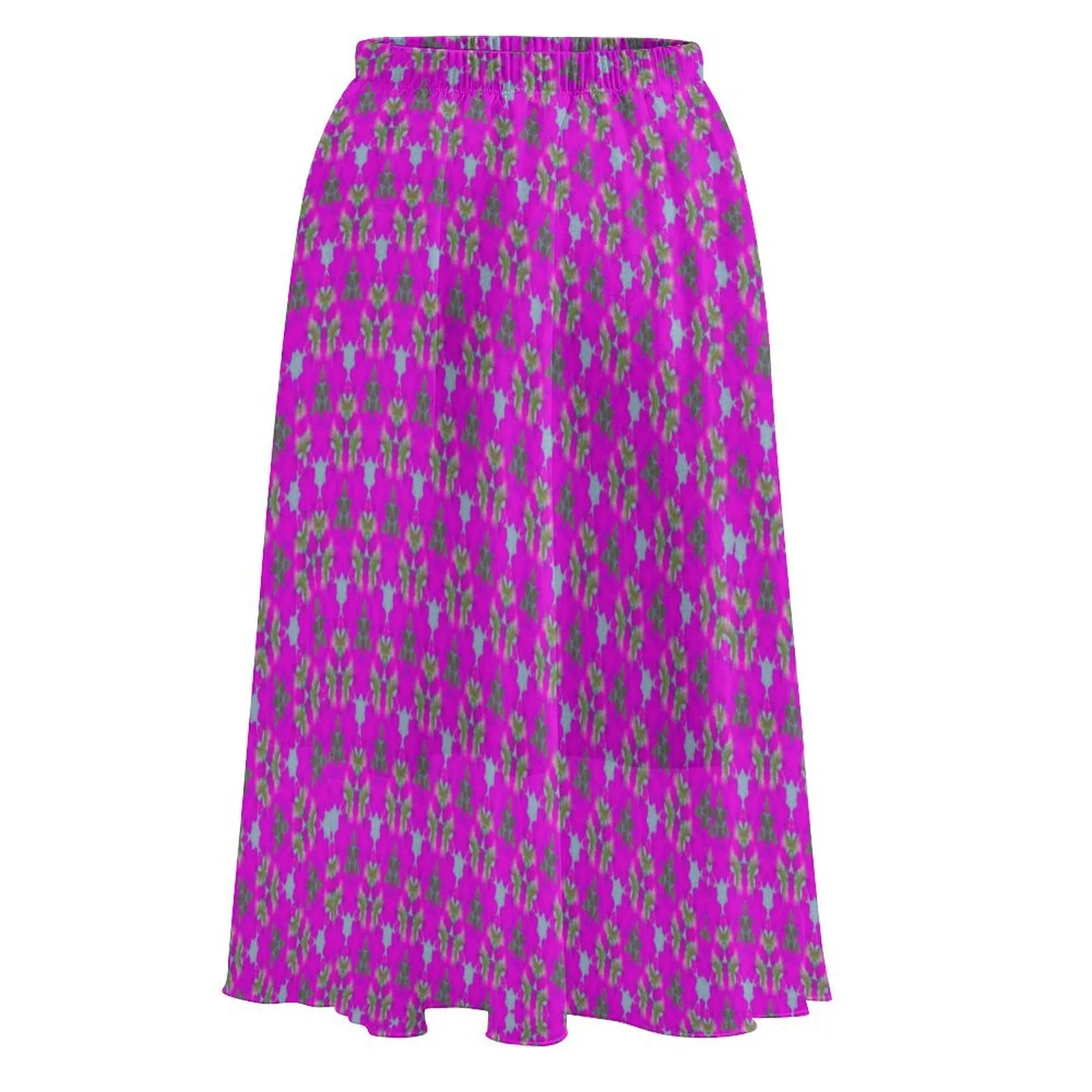 Layered Chiffon Skirt Fuchsia Floral