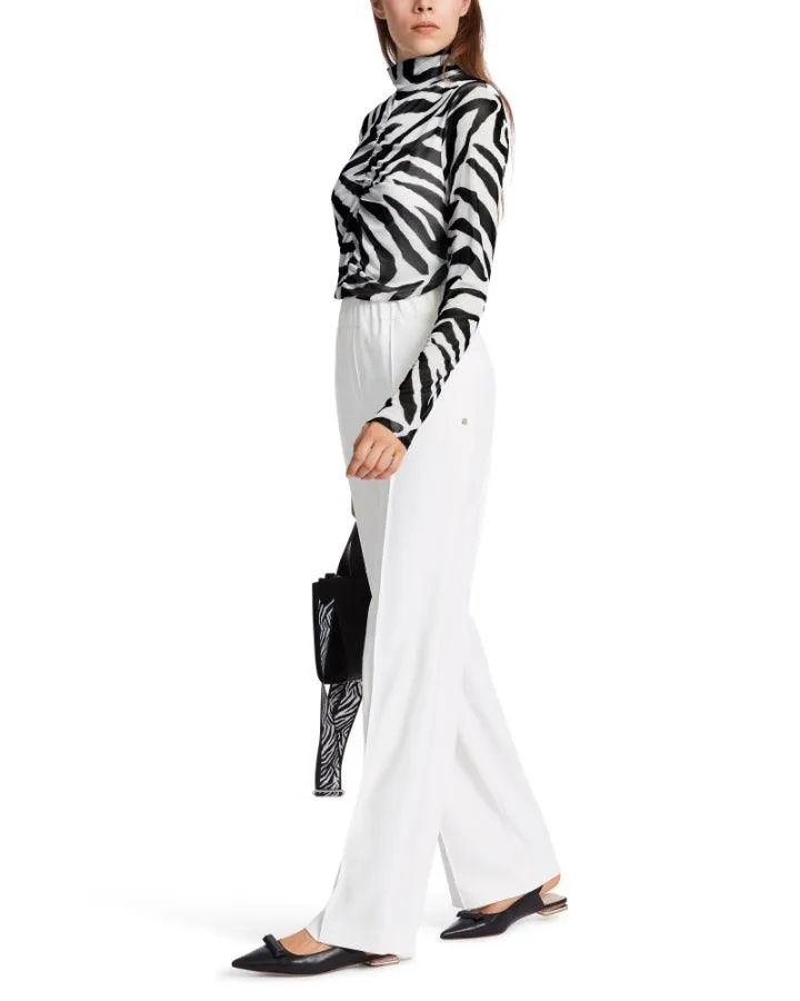 Marc Cain Zebra Print Mesh Pullover