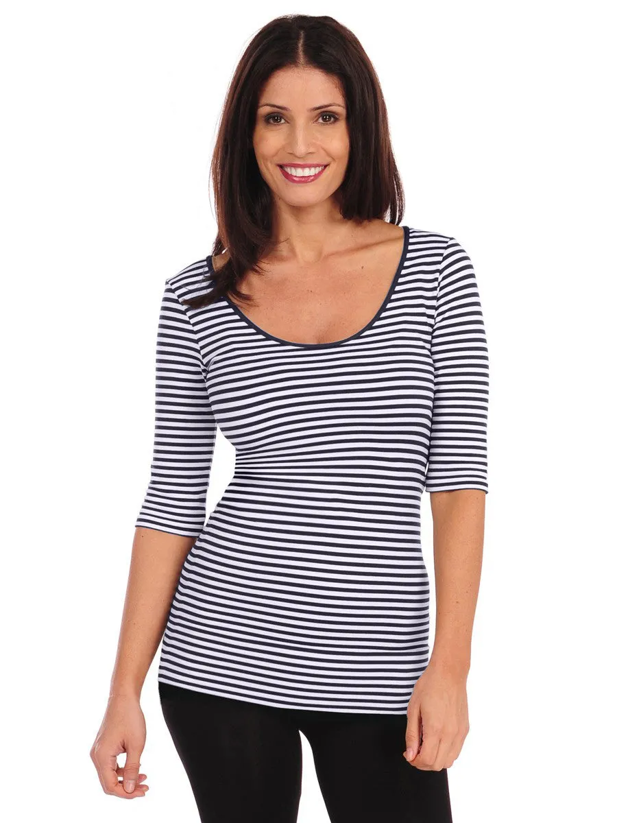 Micro Stripe Reversible Ballet Sleeve - FINAL SALE