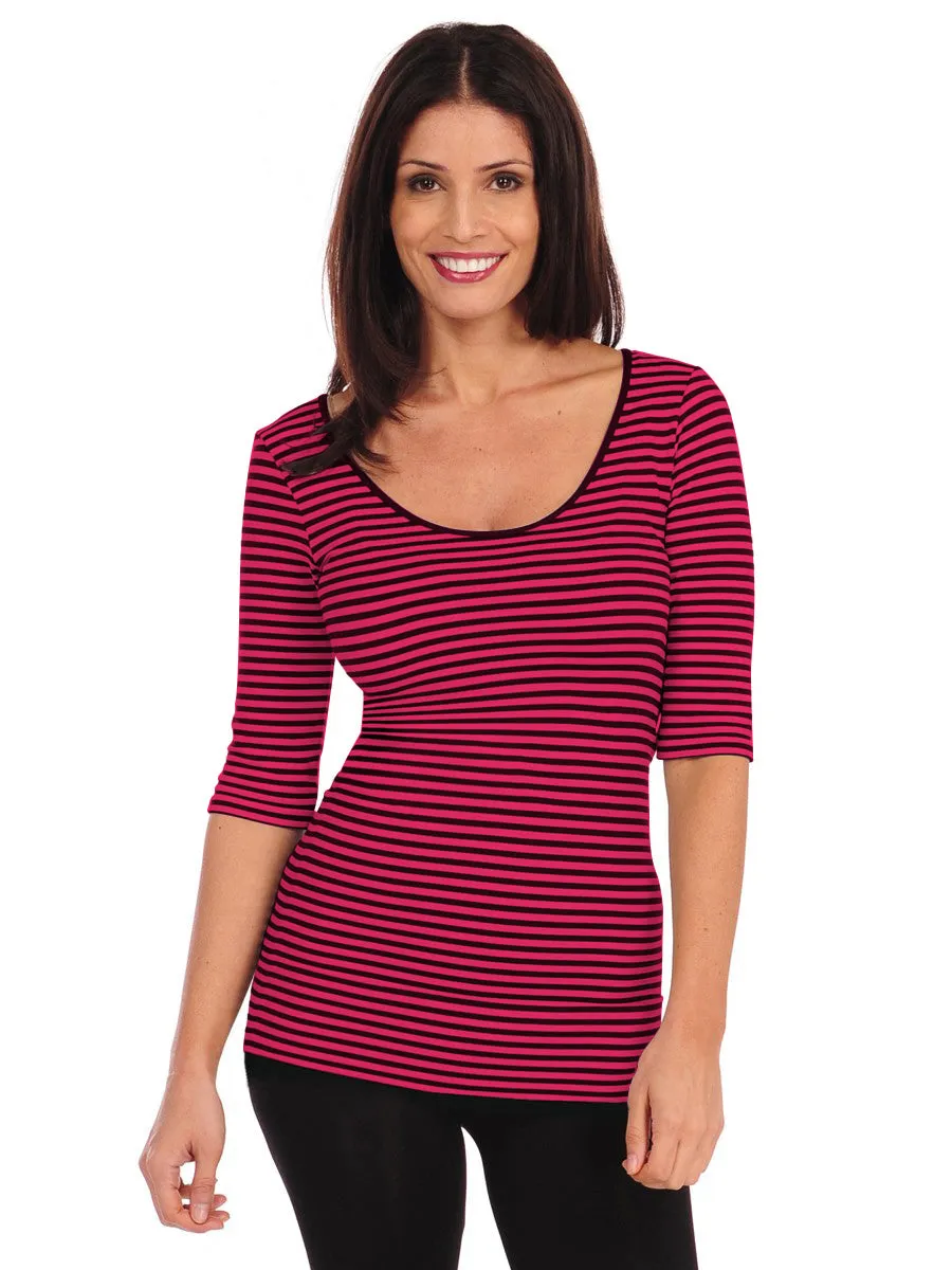 Micro Stripe Reversible Ballet Sleeve - FINAL SALE