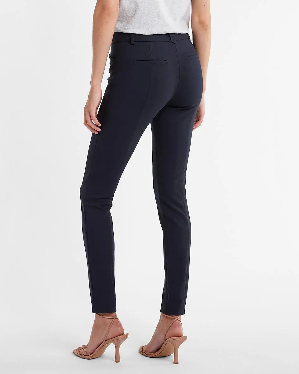 Mid Rise Soft & Sleek Skinny Pant in Navy Blue
