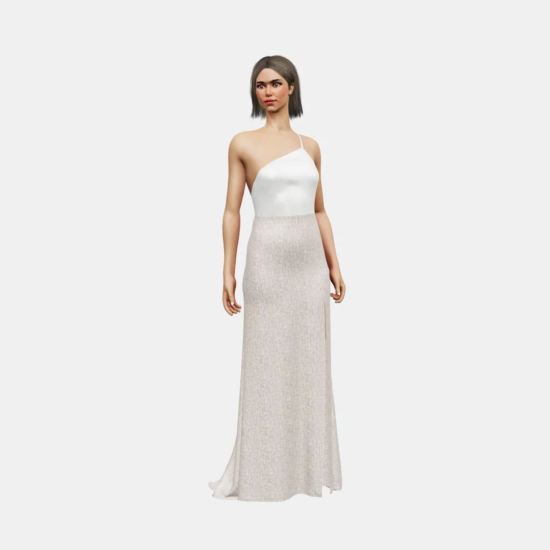 One shoulder   column with slit
