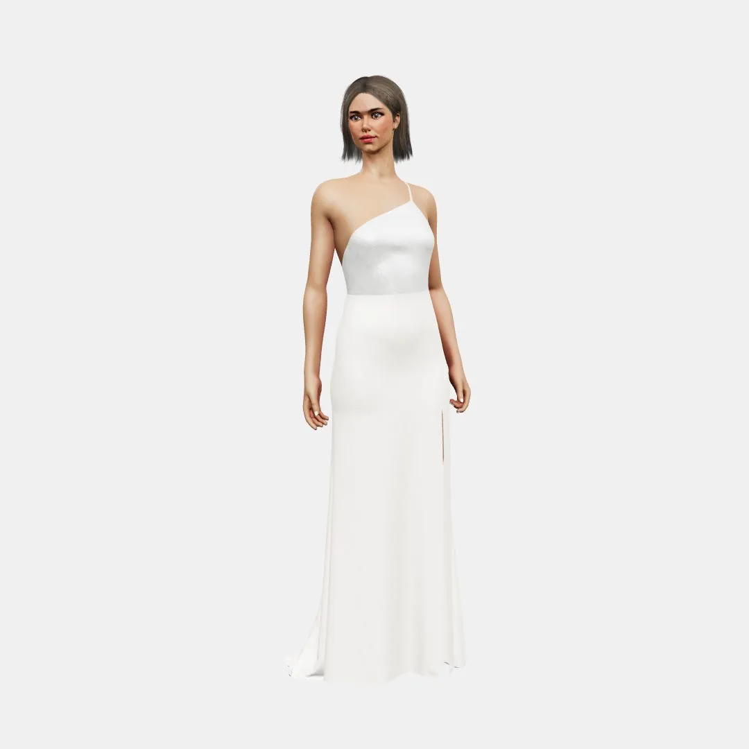 One shoulder   column with slit