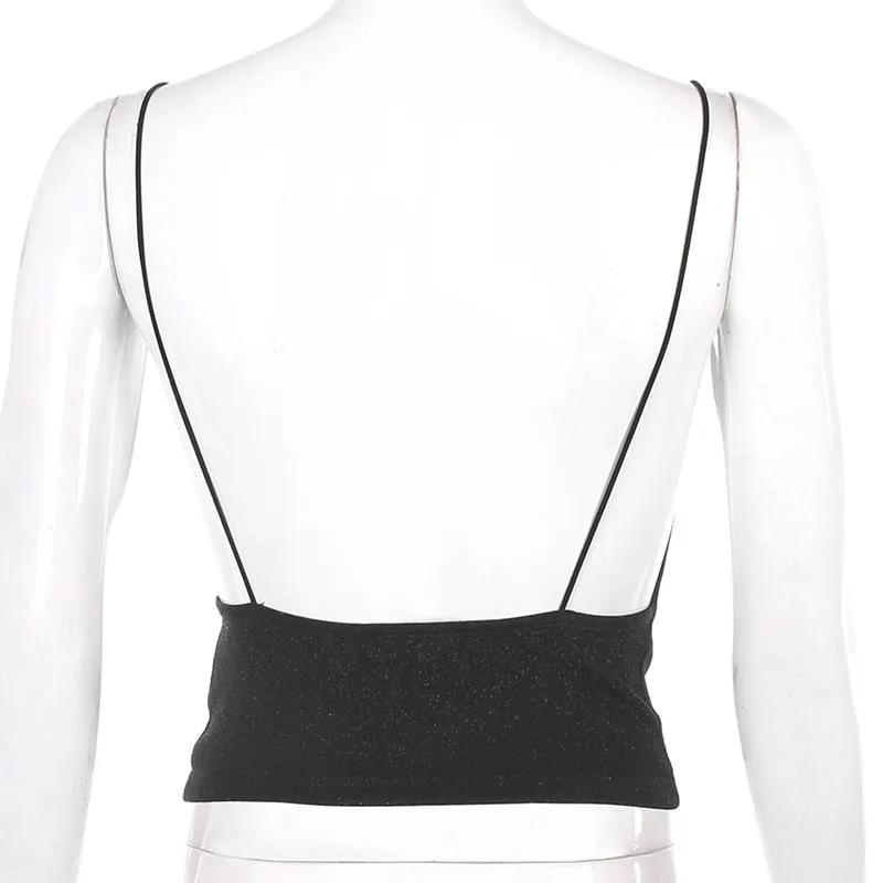 Pink Tank Top Activewear Backless Sexy Bralette Crop Tops Off Shoulder Halter Top Sleeveless