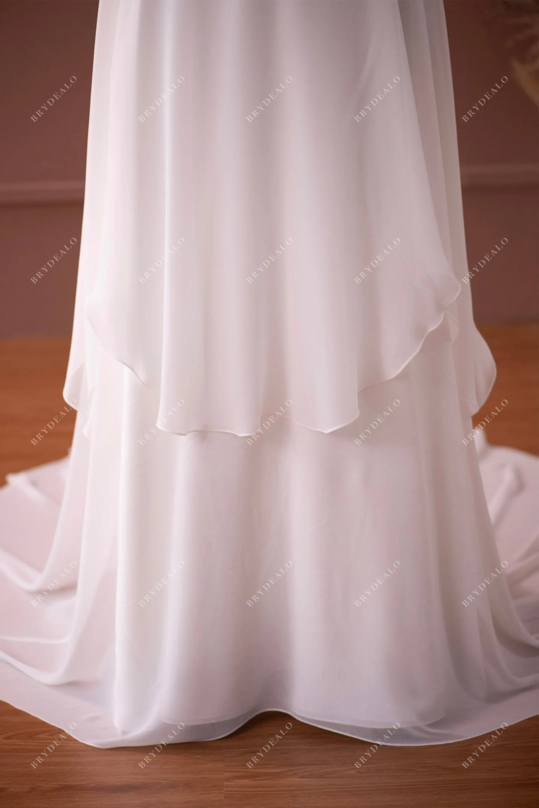 Plain Grecian Chiffon A-line Wedding Dress