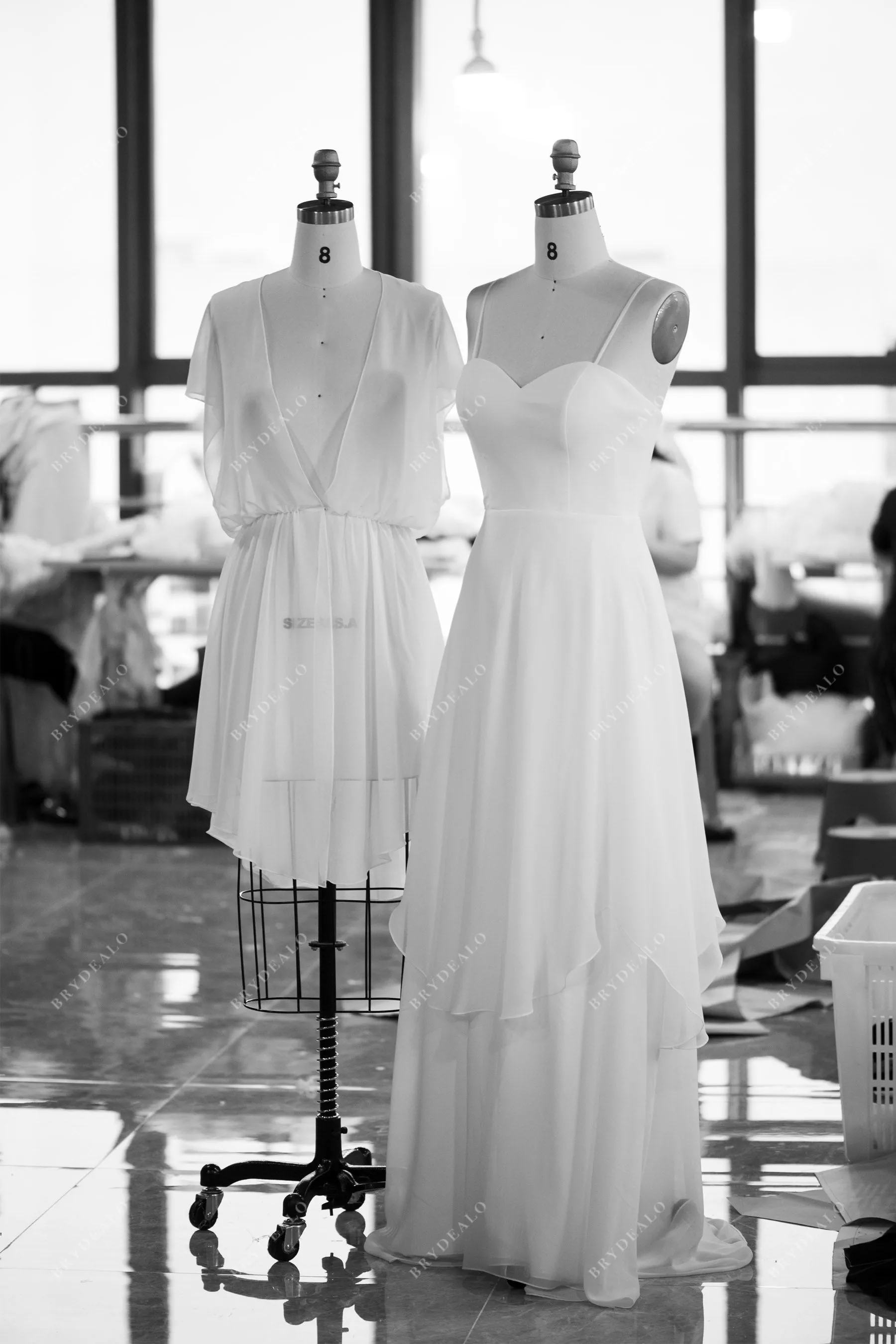 Plain Grecian Chiffon A-line Wedding Dress