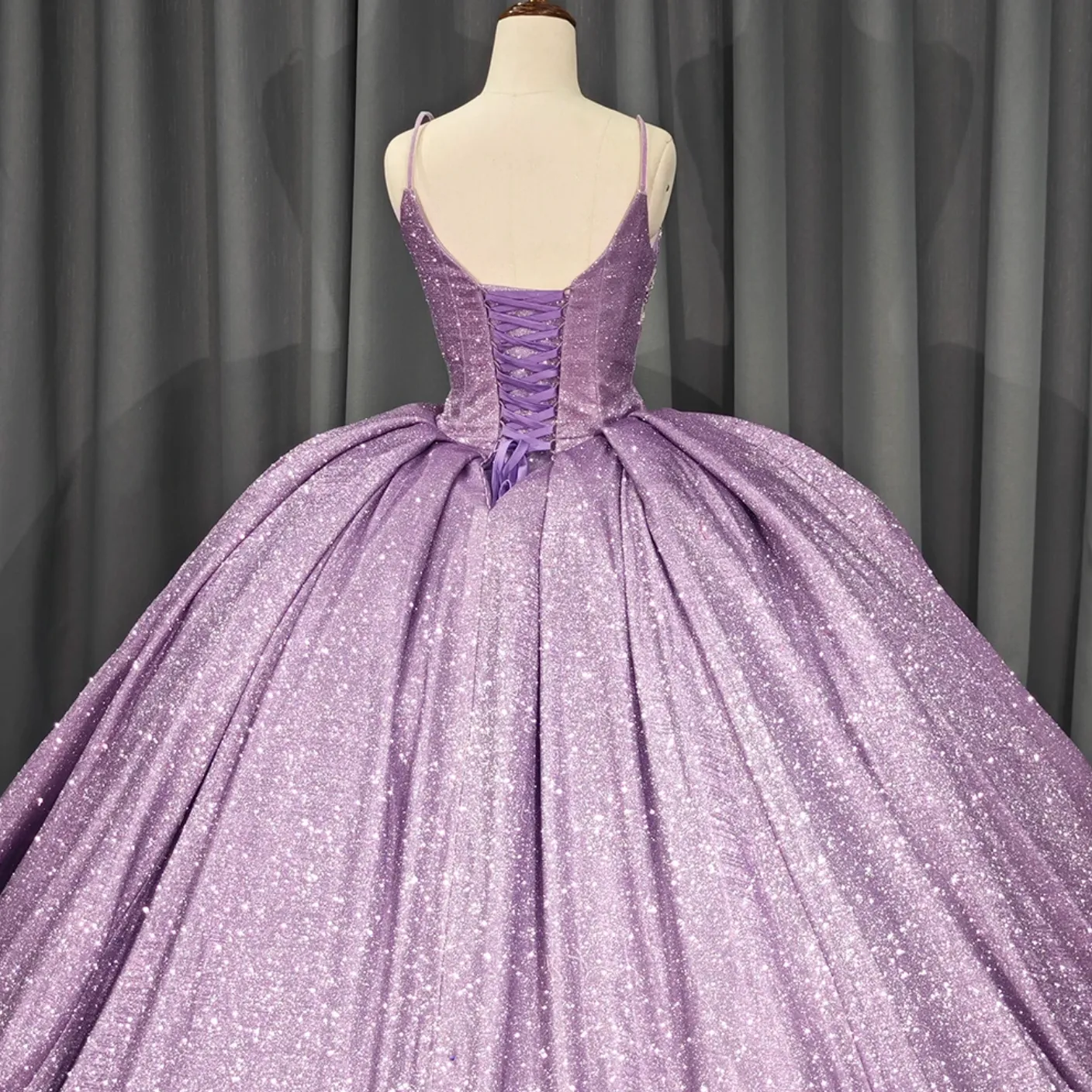 Purple Shiny Princess Quinceanera Dress