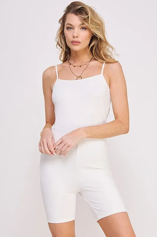 Spaghetti Strap Active Romper