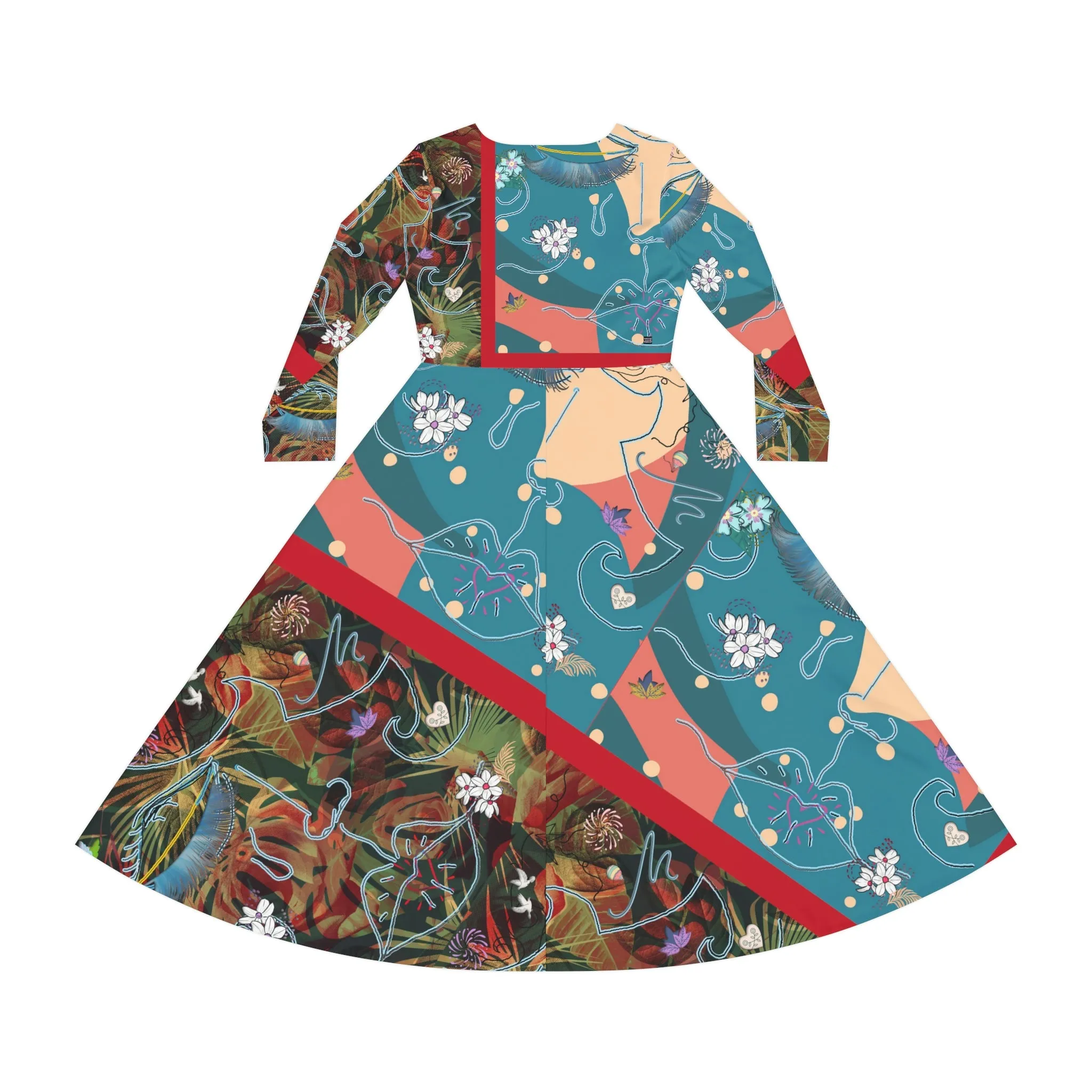 Women's Long Sleeve Dance Dress (AOP)  CARMEN