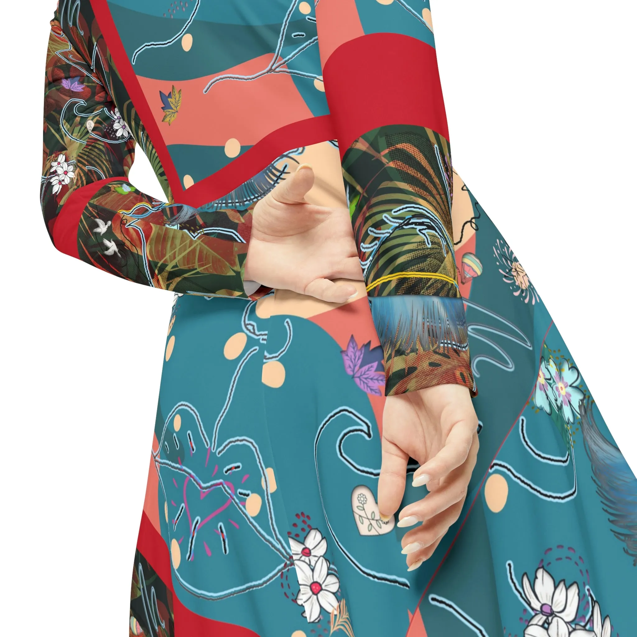 Women's Long Sleeve Dance Dress (AOP)  CARMEN